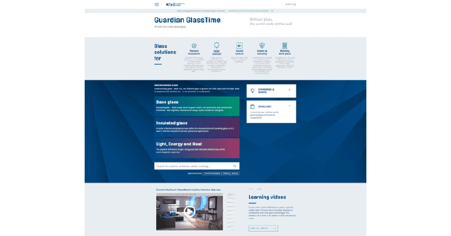 Guardian Glass lança versão digital do seu manual GlassTime, a “derradeira plataforma online de aprendizagem sobre vidro”