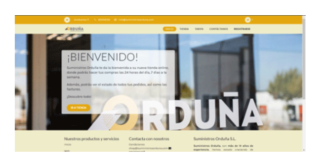 Suministros Orduña abre a sua loja online para Portugal