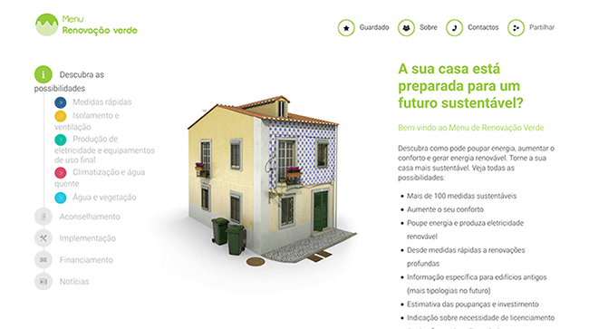 Nova plataforma Menu Renovação Verde vai ajudar portugueses a melhorar a eficiência das suas casas