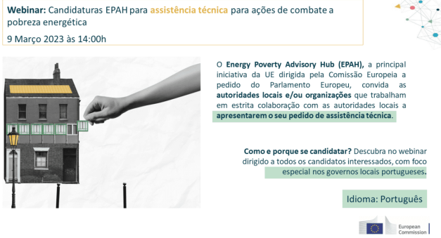 CENSE e EPAH preparam webinar sobre candidaturas a apoio técnico para combater pobreza energética a nível local