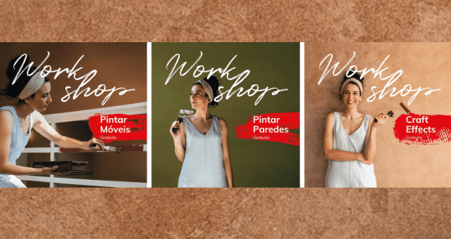 Estão de volta os Workshops gratuitos CIN com técnicas e dicas para a pintura para móveis e paredes