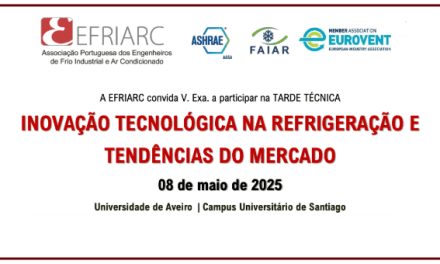 EFRIARC promove Tarde Técnica sobre Inovação na Refrigeração em parceria com a Universidade de Aveiro
