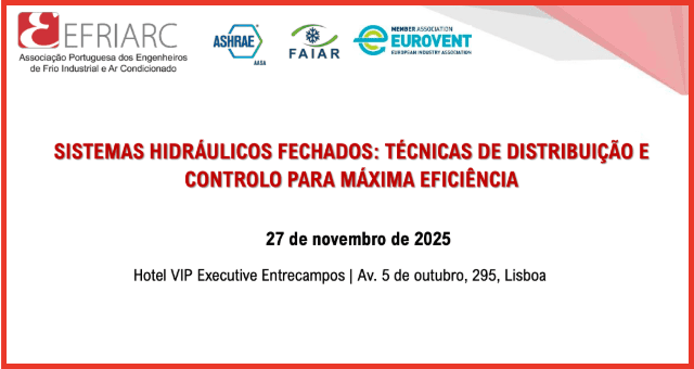 EFRIARC promove Tarde Técnica sobre Sistemas Hidráulicos Fechados a 27 de novembro em Lisboa